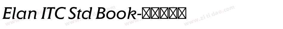 Elan ITC Std Book字体转换
